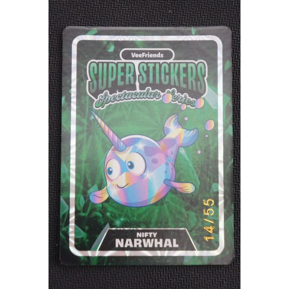 VeeFriends‎ Super Stickers Nifty Narwhal Spectacular Series 14/55 Holo Emerald